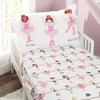 Everyday Kids Toddler Fitted Sheet And Pillowcase Set -Born To Dance Ballerina- Soft Microfiber, Breathable And Hypoallergenic T