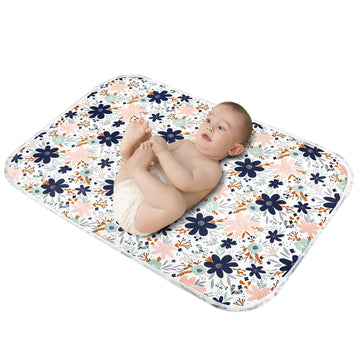 Baby Diaper Changing Pad, 21 5/8' X 31.5' Waterproof Changing Pad Liners - Reusable Soft And Absorbent Portable Changing Mat(F