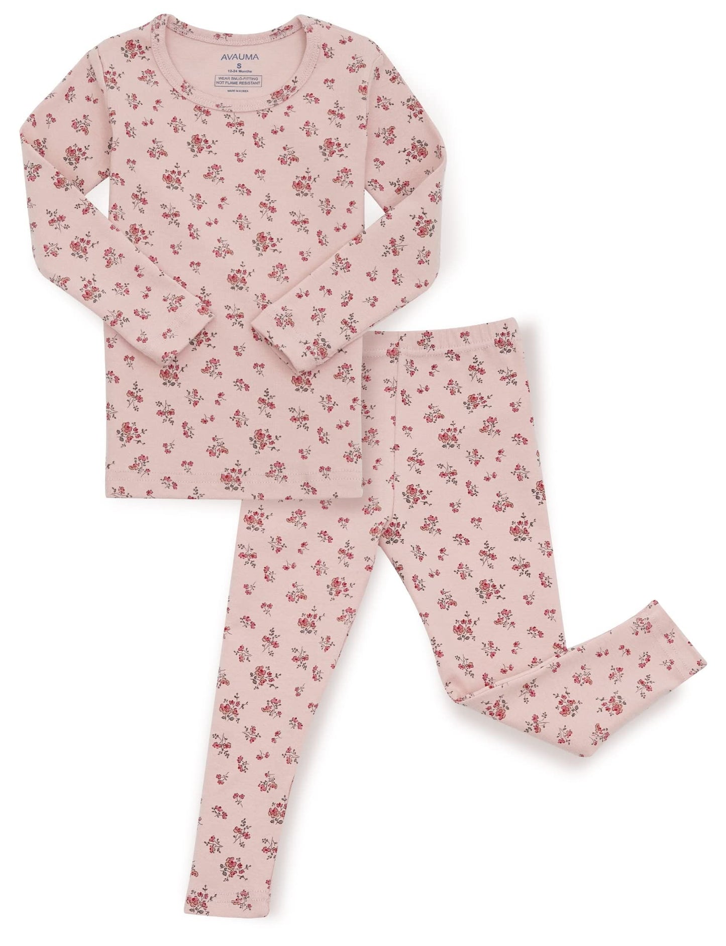 Avauma Baby Boys Girls Pajama Set 6M-7T Kids Cute Toddler Snug Fit Pattern Design Pjs Cotton Sleepwear Flower Pattern (Daily.Pin