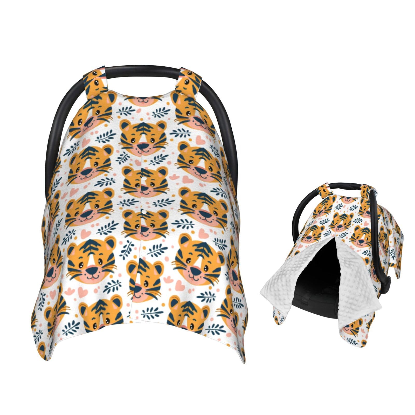 Muishi Kawaii Tiger Face Pattern Baby Car Seat Canopy Nursing Cover for Newborn Car Seat Breastfeeding Covers Blanket Newborn Sh