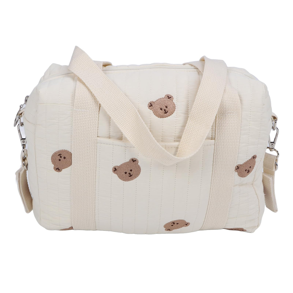 Universal Stroller Organizer, Multifunctional Baby Stroller Storage Bag, Reusable Handbag Nappy Bag (Bear Bag)