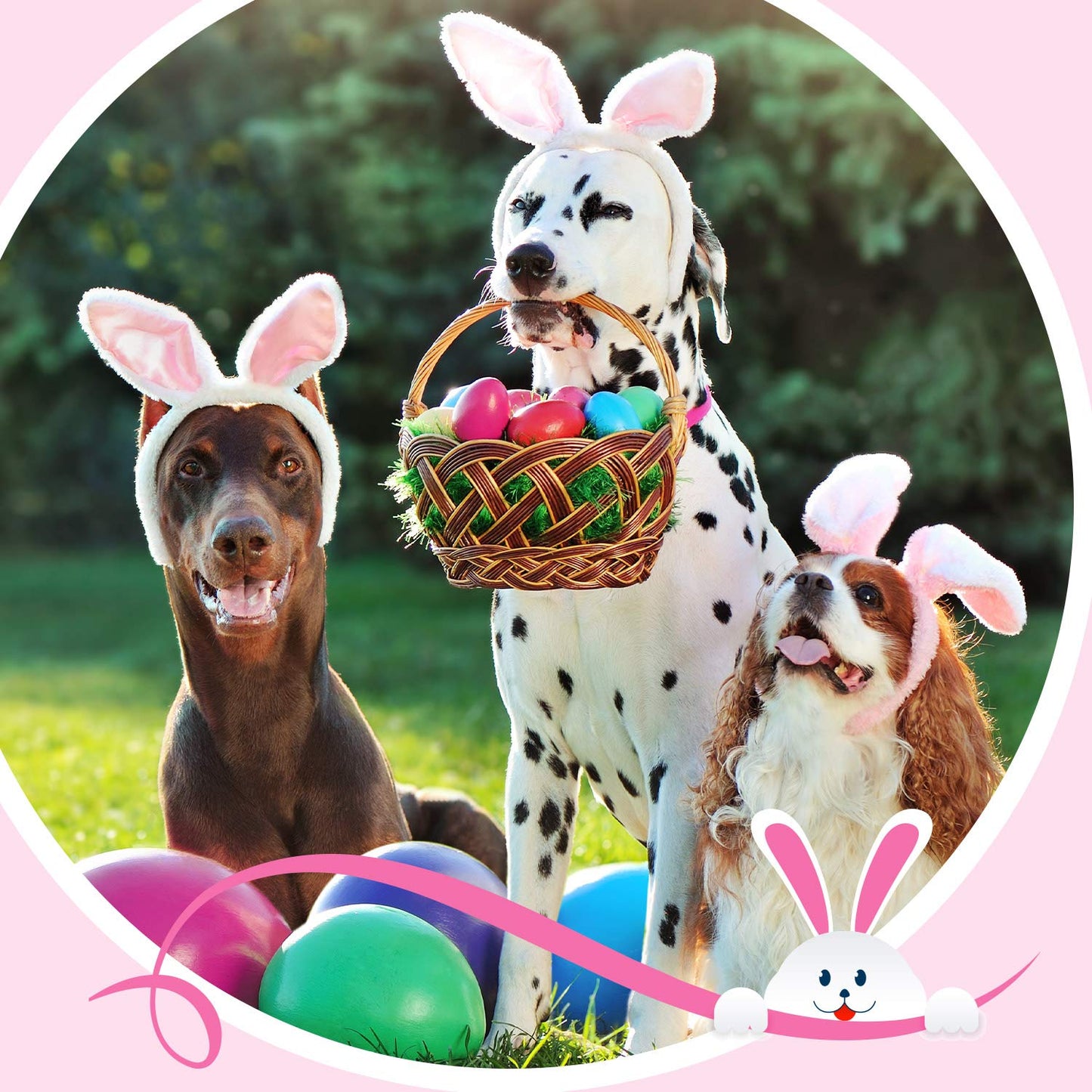 Plush Bunny Ears Headband, 12Pcs Easter Bunny Ears Headbands, Bunny Hairbands For Holiday Easter Birthday Party Favors (2 Colors