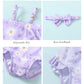 Mioglrie Baby Girl Swimsuit Infant Bathing Suits Newborn 0-3 Month For Girls Summer Beach Swim Suit Purple Floral One Piece Swim