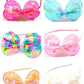 Anna Creations 6 Pcs Glitter Plastic Multicolor Baby Girl Hairband For Kids, Sequins Hair Bands Elastic Headband Toddler, Hair A