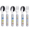 Exzact Kids Flatware 6Pcs Stainless Steel 18/10 Toddler Utensils Flatware- 3 X Forks, 3 X Spoons- Bpa Free, Dishwasher Safe - 12