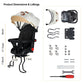 Xieeix Rear Child Bike Seat, With Rain Shelter Backrest Rear Bike Seat, Foldable Rear Mounted Child Bike Seat, 2025 New Comforta