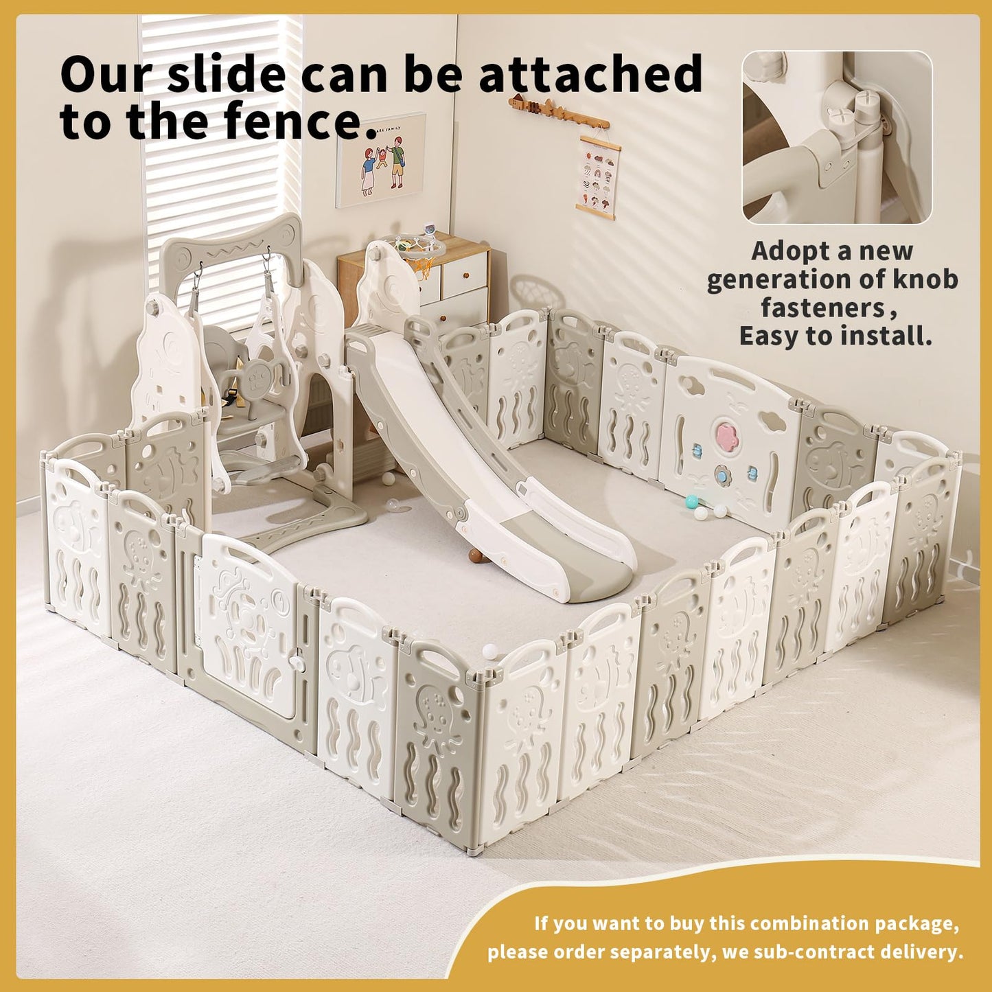 Ifleth Baby Playpen, Foldable Playpen For Babies And Toddlers,18 Panels Baby Play Pen Large Baby Play Yard, Portable Baby Fence