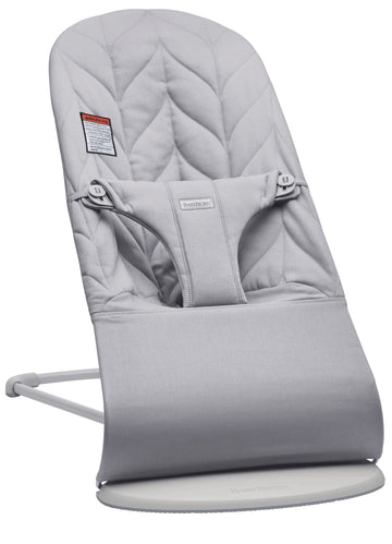 Babybjrn Bouncer Bliss, Cotton, Petal Quilt, Light Gray