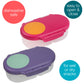 B.Box Snack Box (2-Pack) For Kids & Toddlers: 2 Compartment Snack Containers, Mini Bento Box, Lunch Box. Leak Proof, Bpa Free, D