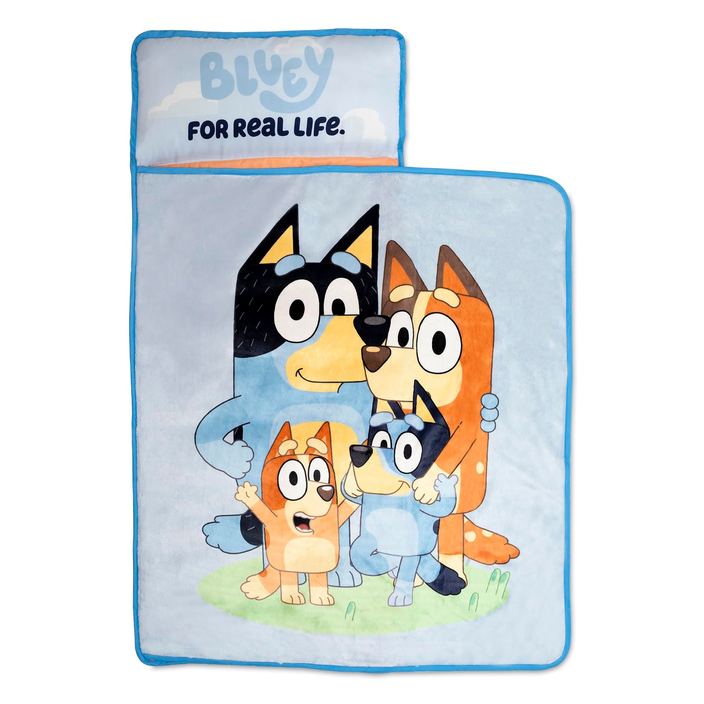 Bluey Kids NapMat Set  Includes Pillow and Plush Blanket  Great for Boys or Girls Napping During Daycare or Preschool  Fits 