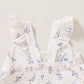 Younger Tree Toddler Baby Girl Dress Summer Outfits Flutter Sleeve Smocked Dress Kids Causal Boho Dresses Clothes (7-8T, Blue Fl