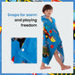 Bangsaur Excavator Beach Towel, 100% Cotton 50'X30' Hooded Bath Wrap Towel, Toddlers Baby Boys 3-10 Years Coverup Truck