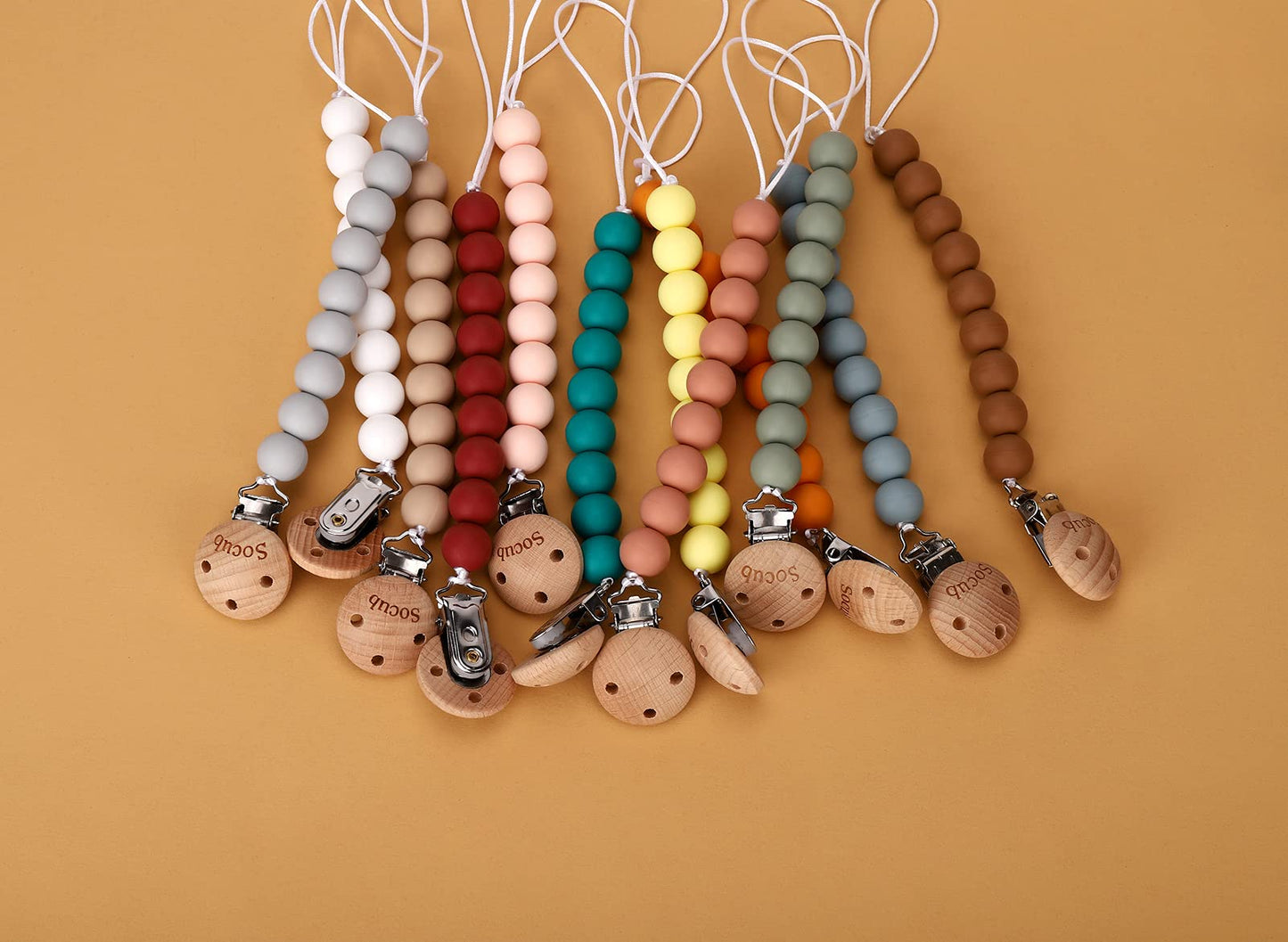 Socub Silicone Baby Pacifier Clip, Pacifier Holder Fit Any Brand Pacifier, Bpa Free, Best Newborn Shower Gift For Boy And Girl (