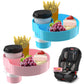 [2 Packs Blue & Pink] Kids Car Seat Tray, Travel Tray with Cup Holder for Toddler Baby, Kids Car Seat Food Snack Organizer for R