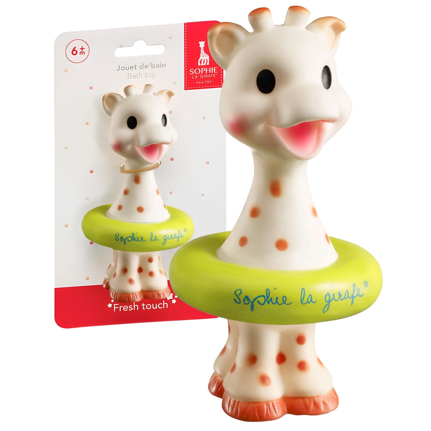 Sophie la girafe, Fresh Touch | Bath Toy | Colors May Vary (Blue or Yellow) | Fun Toy That Floats & Sprays Water When Pressed