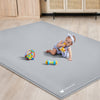 ANGELBLISS Baby Playpen Mat, 79x 63x 1.18 Self-Inflating Play Mat for Babies and Toddlers, Roll Up & Waterproof Foam Crawling Ma