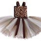 Tutu Dreams Jungle Safari Party Giraffe Costume Toddler Girls Brown Animal Tutu Outfits Birthday Halloween Carnival (Giraffe)