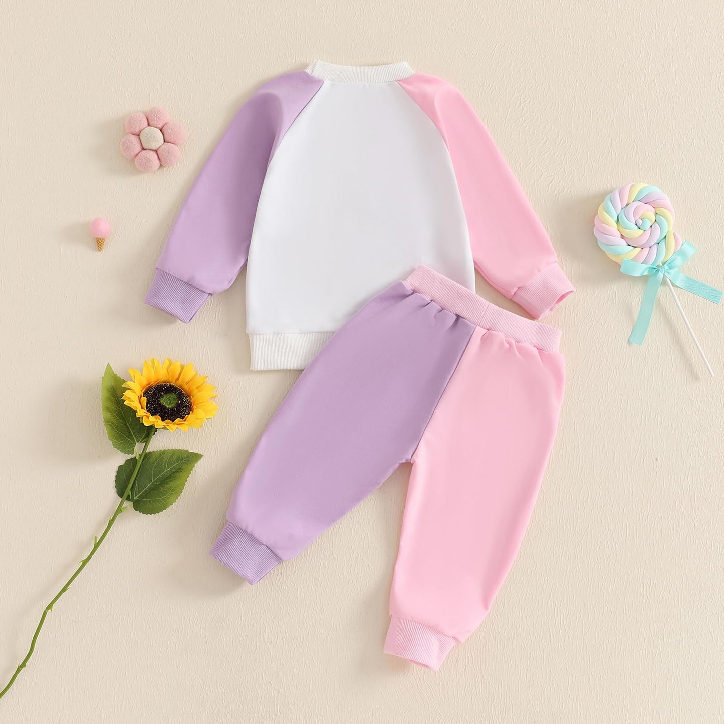 Ayalinggo Toddler Baby Girl Valentines Outfit Love Heart Shirt Long Sleeve Sweatshirt Casual Pants Valentines Day Clothes (Purpl