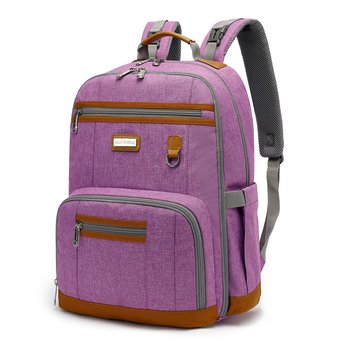Billiton Mashi Diaper Bag Backpack, Large Baby Nappy Bag With Portable Changing Pad For Boys And Girls, Multi-Functional Travel