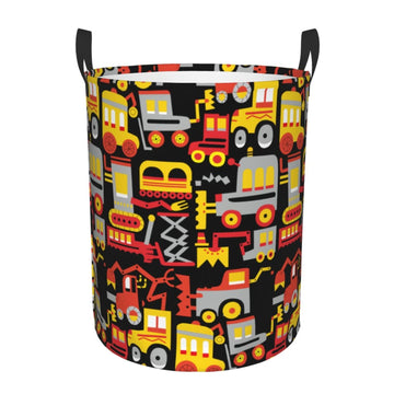 Pevtufa Cars Foldable Laundry Basket Organizer,Fabric Clothes Toy Storage Basket Nursery Hamper Storage Bin For Household Bedroo