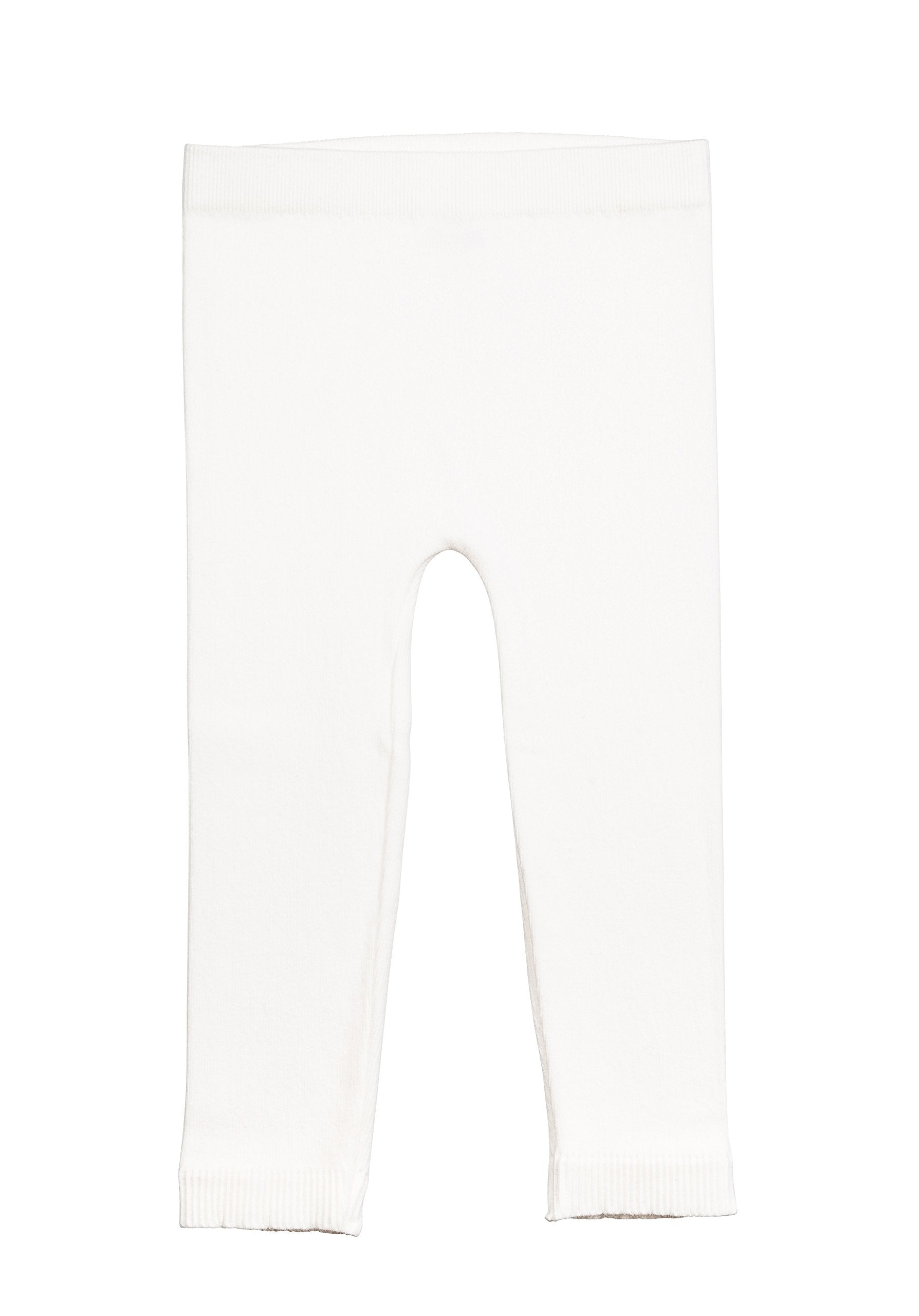 Silky Toes Baby Leggings, Toddler Seamless Soft Cotton Knit Pants For Girls And Boys (18-24 Months, Winter White)