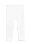 Silky Toes Baby Leggings, Toddler Seamless Soft Cotton Knit Pants For Girls And Boys (6-12 Months, Winter White)