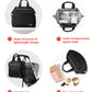 Skip Hop Diaper Bag Backpack: Mainframe Large Capacity Wide Open Structure With Changing Pad & Stroller Attachement, Black With