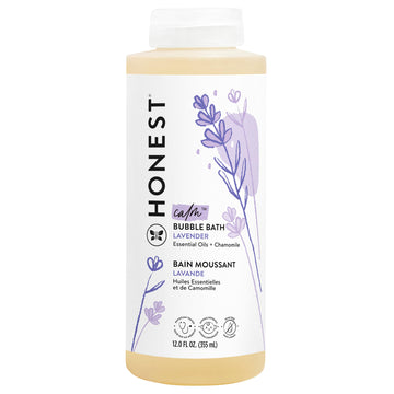 The Honest Company Foaming Bubble Bath | Gentle For Baby | Naturally Derived, Tear-Free, Hypoallergenic | Lavender Calm, 12 Fl O