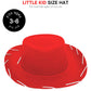 4E'S Novelty Child Red Cowgirl Hat For Toddlers & Kids 3-6, For Halloween Jessie Inspired Costume, Felt Cowboy Hat Child Size Fo