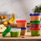 Elegant Disposables Baby Food Storage Containers 4 Oz Food Storage Jars With Color Twist Lids Plastic Freezer Storage Pack Of 24