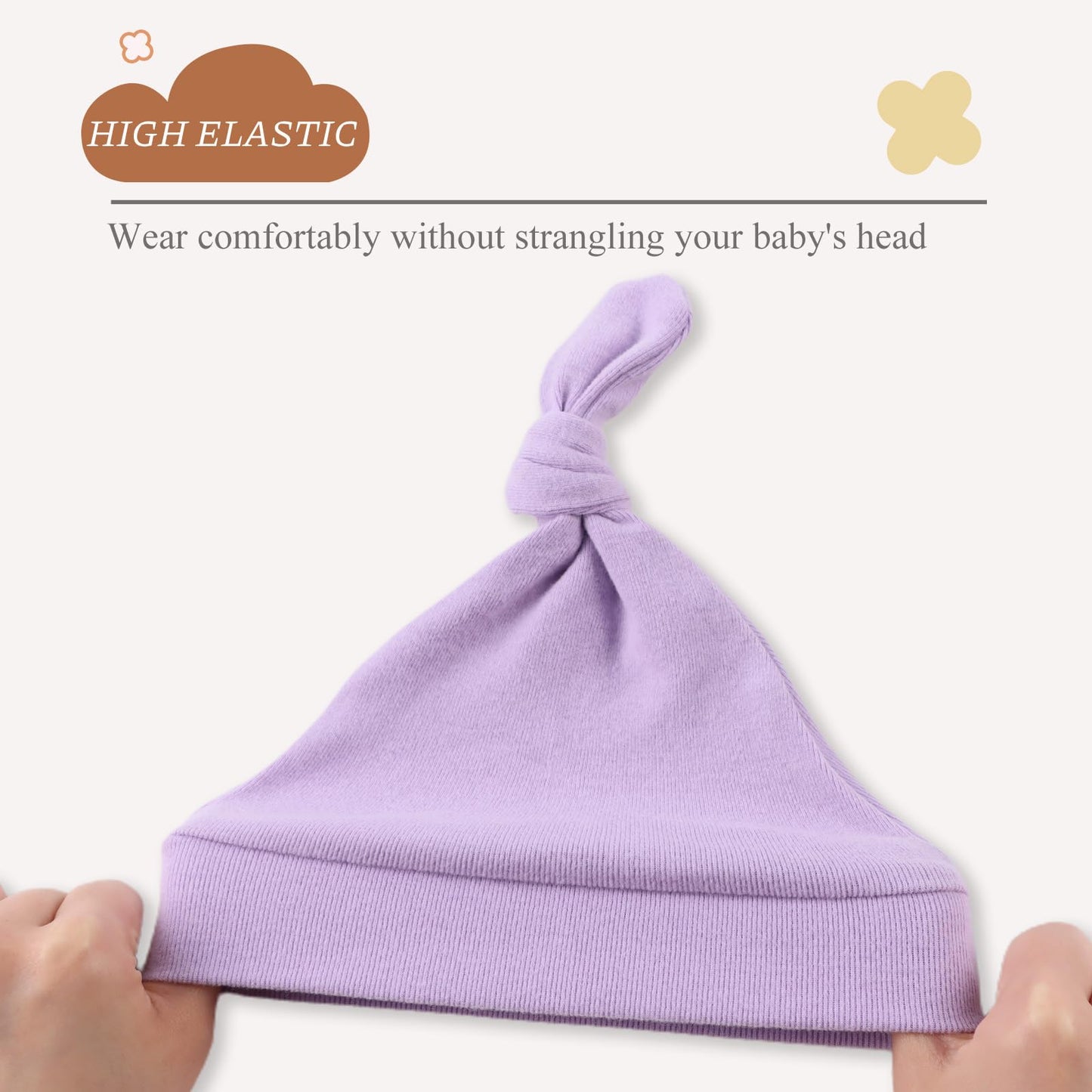 Newborn Hats For Boys Cotton Newborn Beanies Autumn Winter Infant Baby Girls Hat 0-12 Months (4Pack-B, S)