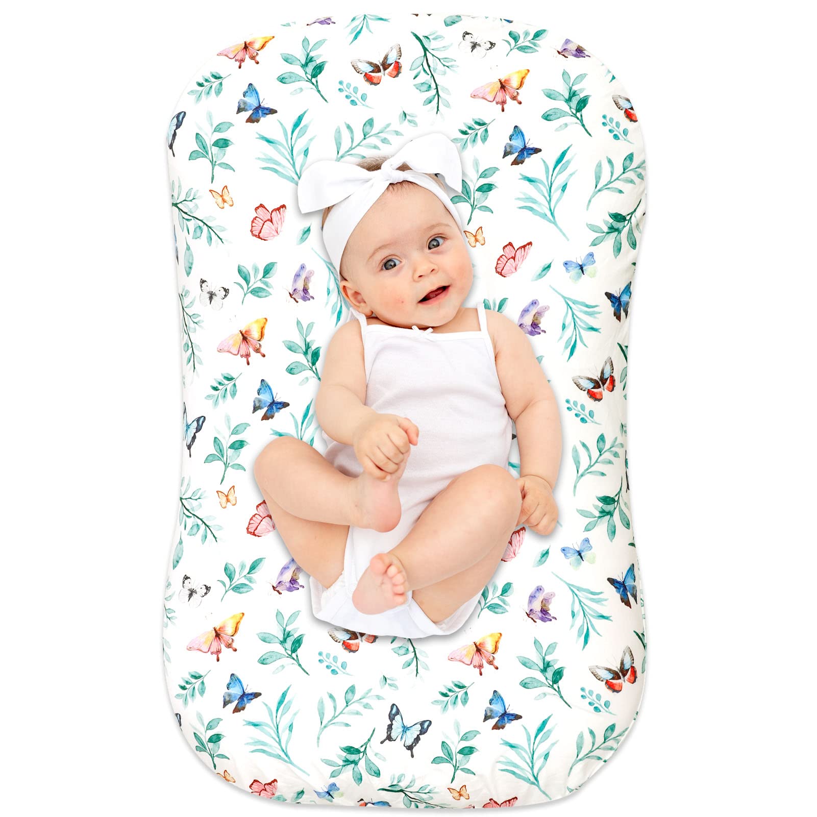 Baby Lounger Cover For Boys And Girls, Newborn Lounger Slipcover Removable Infant Floor Seat Baby Nest Cover, Baby Padded Lounge