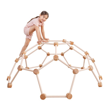 Comfy Cubs Wooden Toddler Play Gym For 3-6 Years Old - Montessori Climber For Kids - Safe Climbing Toy Support Up To 120 Lbs - E