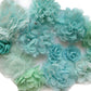 Yycraft 12Pcs Mint/Aqua Chiffon Lace Hair Flower For Girls Headband Baby Flowers Bows,Crafts,Party Decoration(2'-4.5')