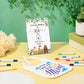 Panitay 100 Pcs Diy Baby Bibs Decorating Kit 50 White Bibs 25 Stencils 24 Fabric Markers 1 Baby Shower Game Sign(Land Animal)