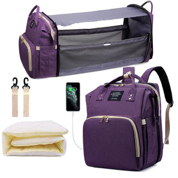 Salifa Diaper Bag Backpack, Nappy Baby Bags With Portable Changing Pad, 900D Waterproof Multi-Function Travel Portable Mommy Bag