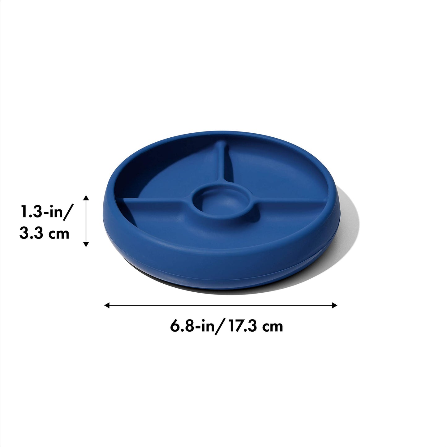 Oxo Tot Silicone Divided Plate Navy , 6.8X1.3 Inch (Pack Of 1)