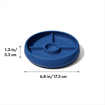 Oxo Tot Silicone Divided Plate Navy , 6.8X1.3 Inch (Pack Of 1)