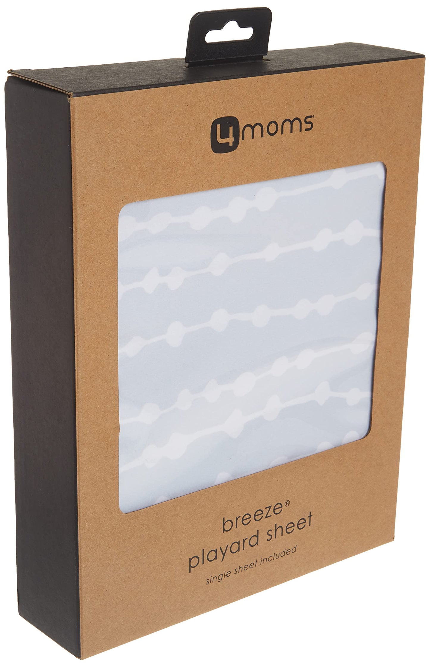 4moms Breeze Playard Sheets, Machine Washable, Soft, Plush, Waterproof Fabric, Grey Beads