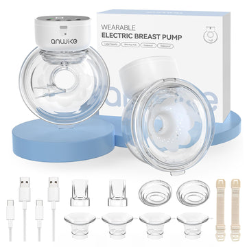 ANWIKE Hands Free Breast Pump Ultra-Light 230g, Wearable Breastfeeding Pump Portable for Travel and Work, Low Noise, Ergonomic 1
