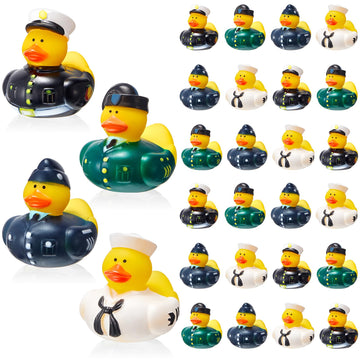 Deekin 12 Pcs Rubber Ducks Bulk 2 Inch Rubber Ducks Party Favor Decorations for Birthday Pool Party Occupation Cosplay (Military