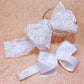 Nishine 2 Pack Baptism White Newborn Bowknot Headbands Baby Christening Hair Bows Headwrap Toddler Hairband (Bowknot -2 Pack)