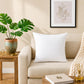 HABBITA White Cotton Cushion 20 x 20 Inch | Soft Sofa Cushion for Living Room & Bedroom | Square Cushion for Sofa Set & Bed | Co