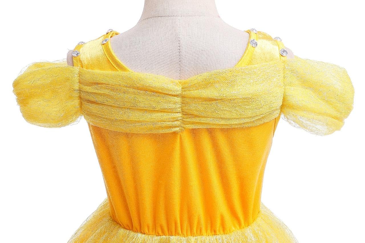 Dressy Daisy Girls' Princess Fancy Dress Up Costume Christmas Halloween Outfit Butterfly Size 5-6 Yellow