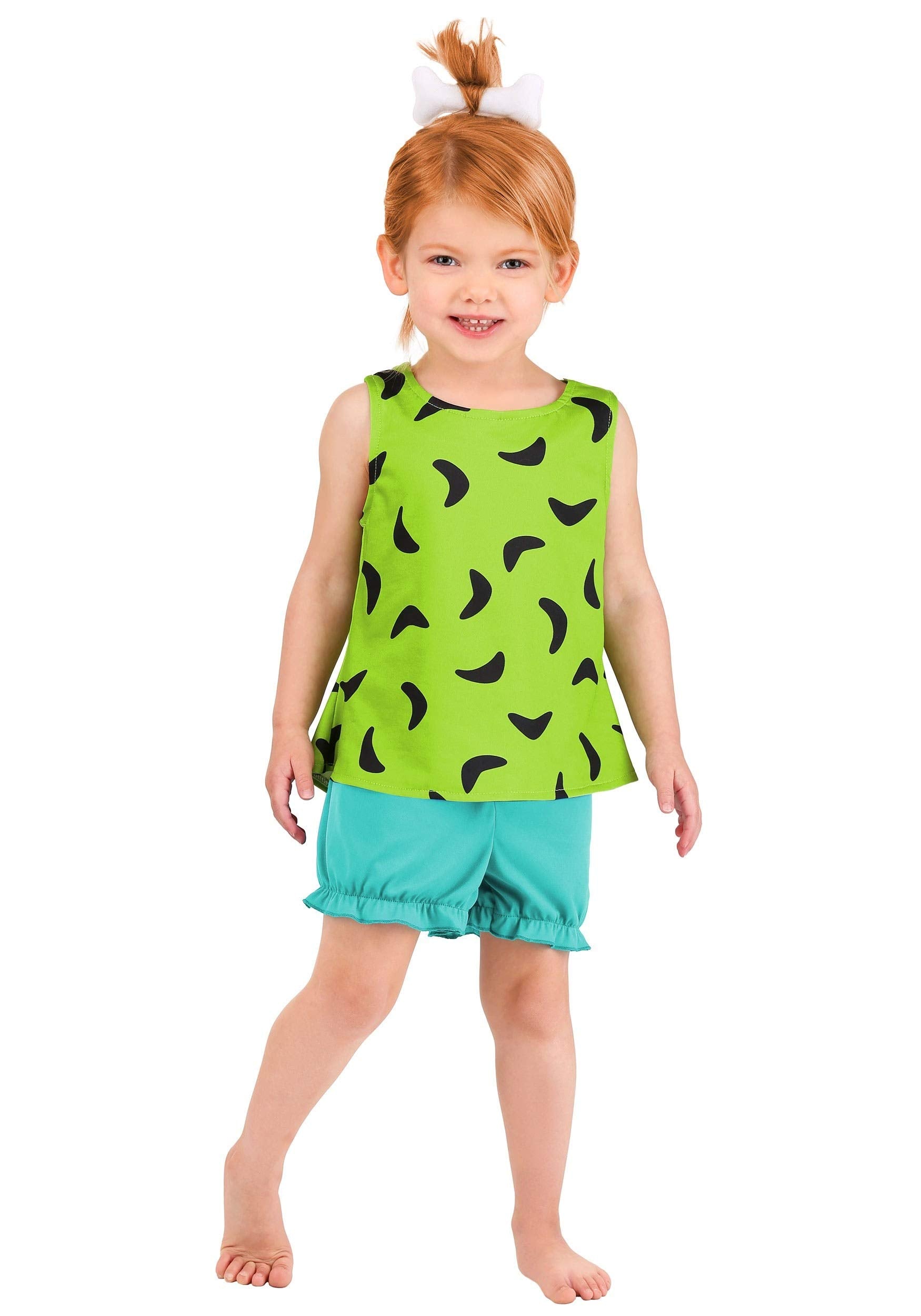 Fun Costumes - Flintstones Pebbles Costume For Girls, Flintstones Kids, Baby Cavewoman Outfit For Bedrock Cosplay Party (Small,
