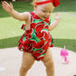 Princesasa Baby Girl'S Clothes Watermelon Floral Ruffles Summer Cake Smash Rompers And Headband For Newborn Gifts,A20,0-6 Months