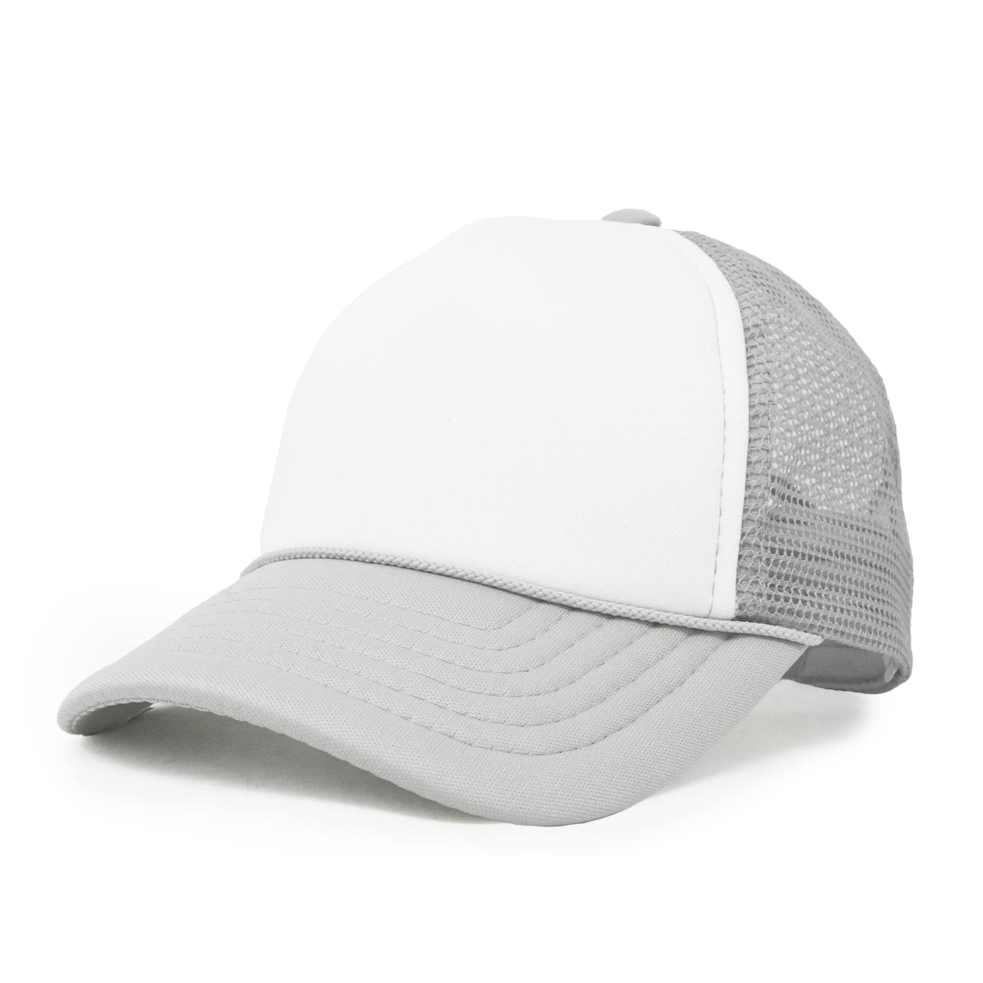 Dalix Infant Trucker Hat Baby Cap Tiny Extra Small Girls Boys In Gray White