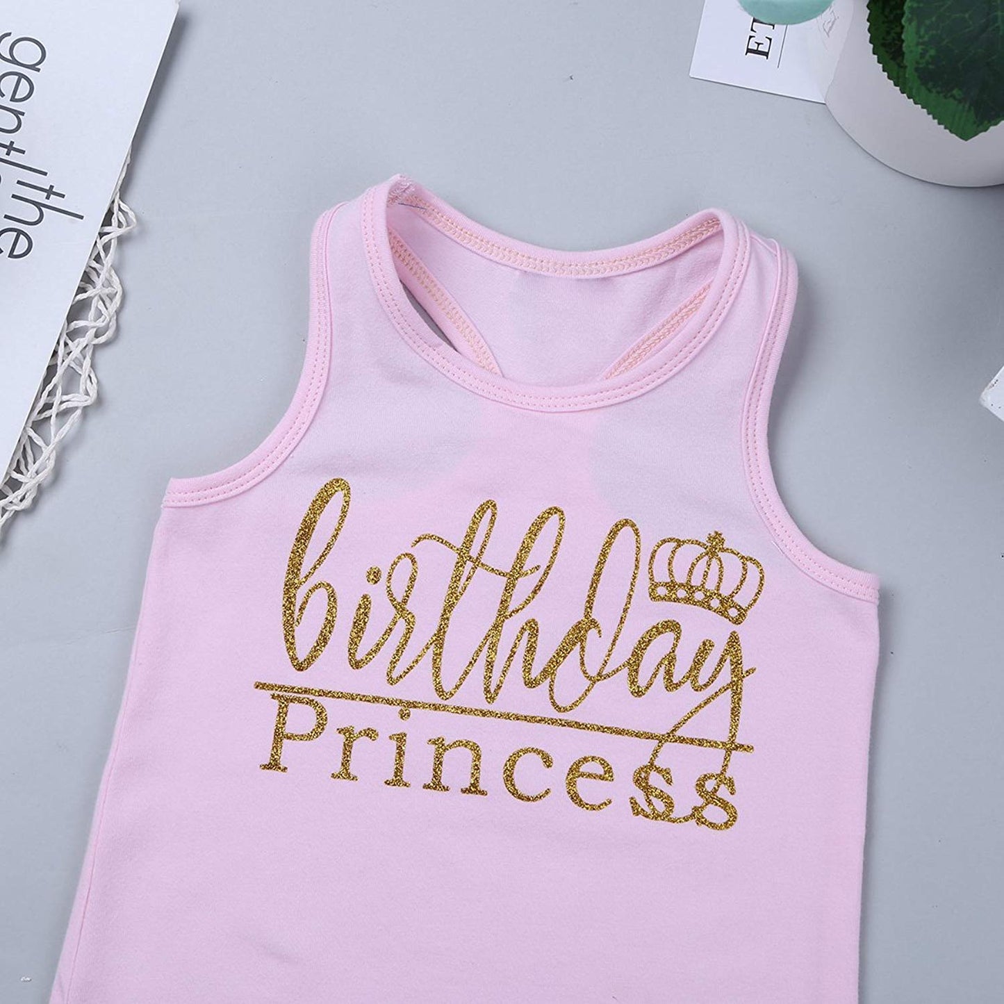 CM C&M WODRO Toddler Kids Baby Girls Birthday Princess Outfits Vest Sleeveless Tank Top Dot Mesh Tutu Skirt 2PCS Summer Skirt Se