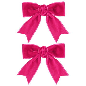 Hot Pink Velvet Hair Bows Hair Ribbon Clips 3' Small Cute Velvet Alligator Barrettes Hairpins Wedding Dress Outfit Decor Access