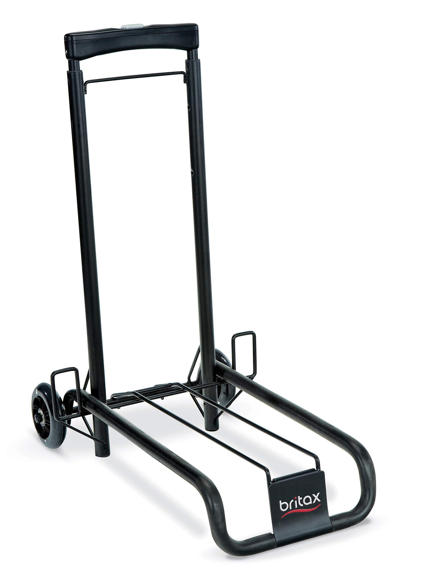 Britax Car Seat Travel Cart | Adjustable Handle + Compact Fold + Fits In Airplane Overhead Bin , Black, 42X13.5X5.5 Inch (Pack O
